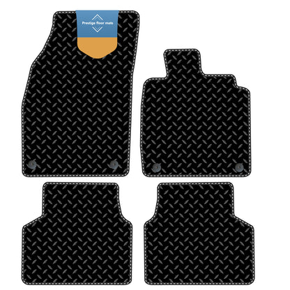 Fits Volkswagen ID.3 2020 on Black 3mm Rubber with Coloured Stitch Edge