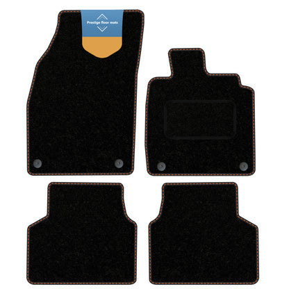 Fits Volkswagen ID.3 2020 on Black Carpet with Coloured Stitch Edge