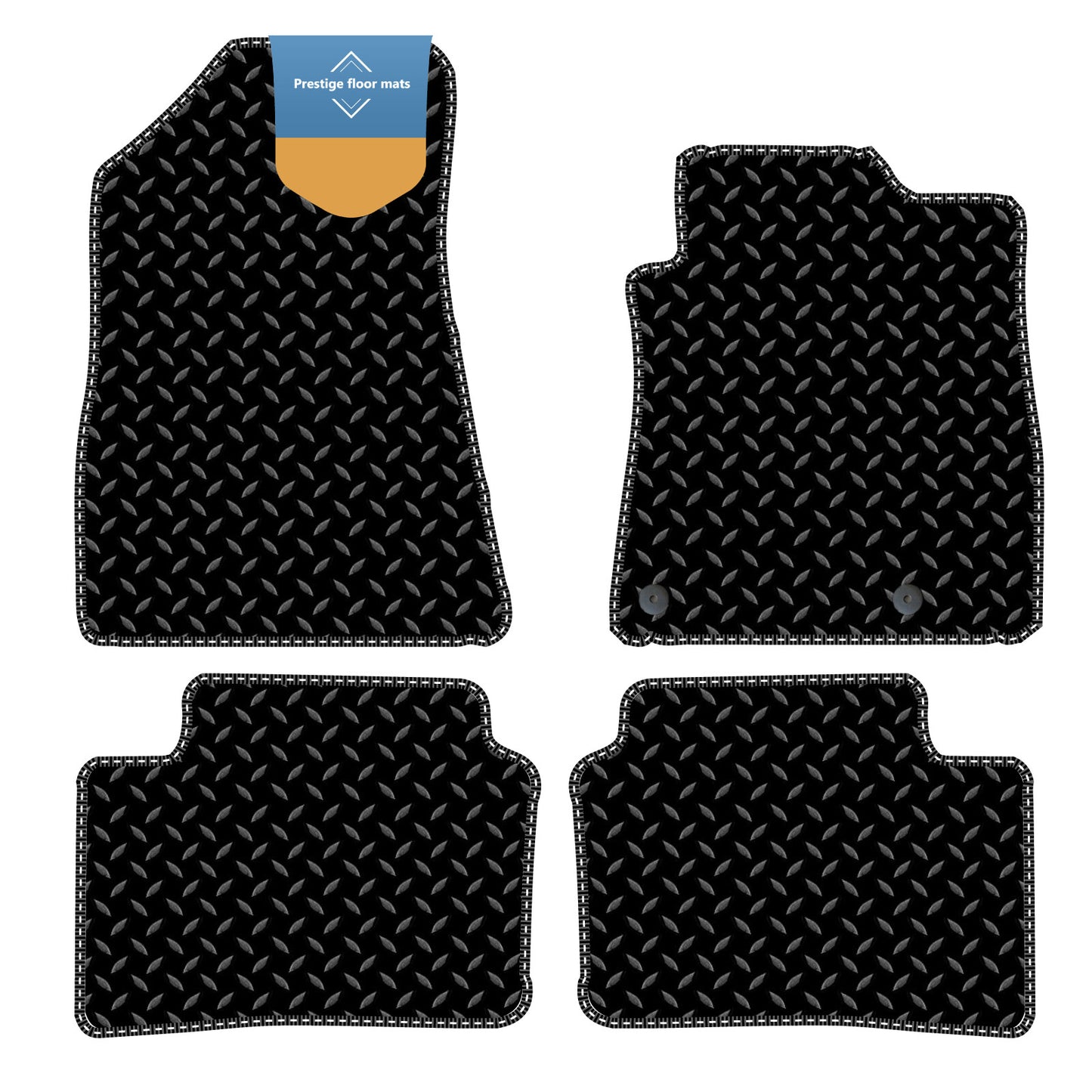 Fits Kia Niro EV Electric 2022 On Black 3mm Rubber with Coloured Stitch Edge