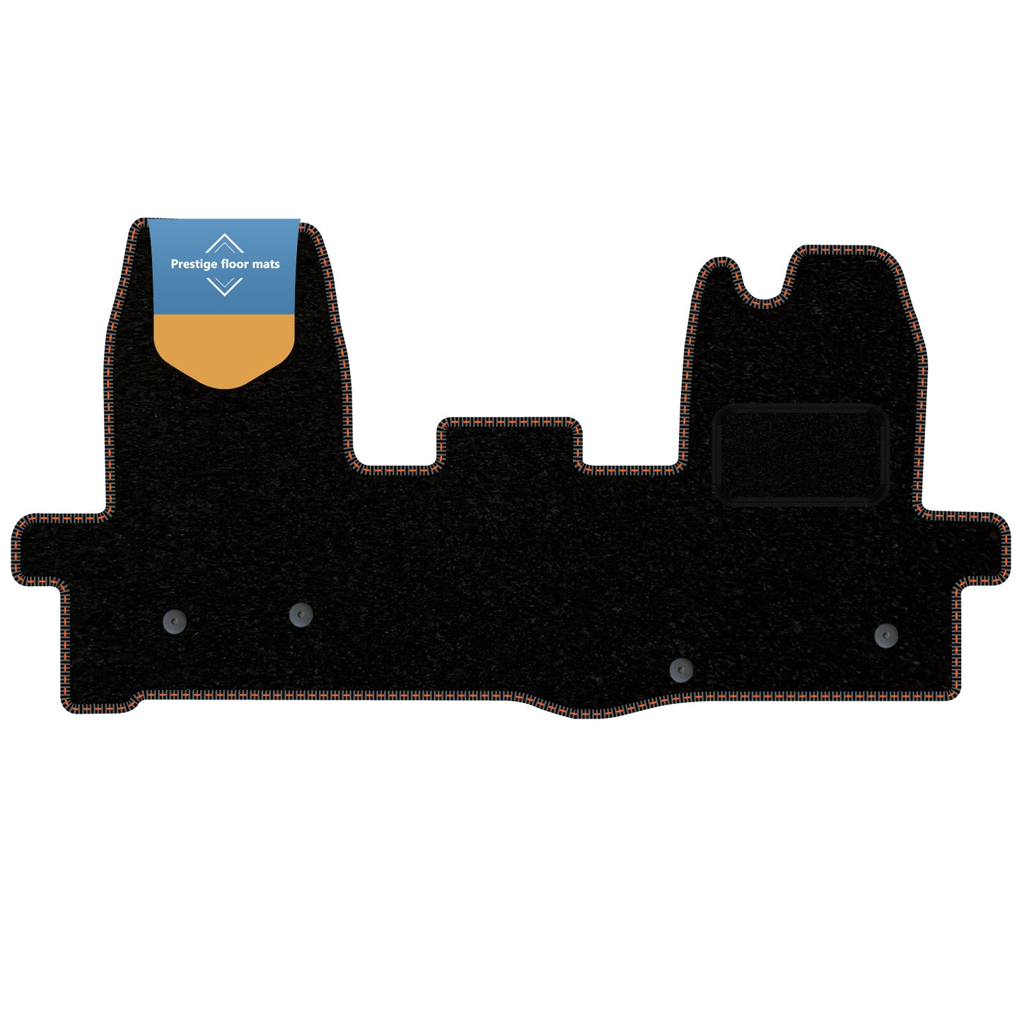 Fits Ford Transit MK8 2016 on Black Carpet with Coloured Stitch Edge