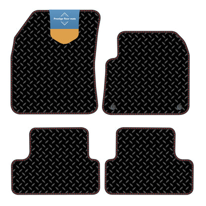 Fits Vauxhall Grandland X 2017 On Black 3mm Rubber with Coloured Stitch Edge