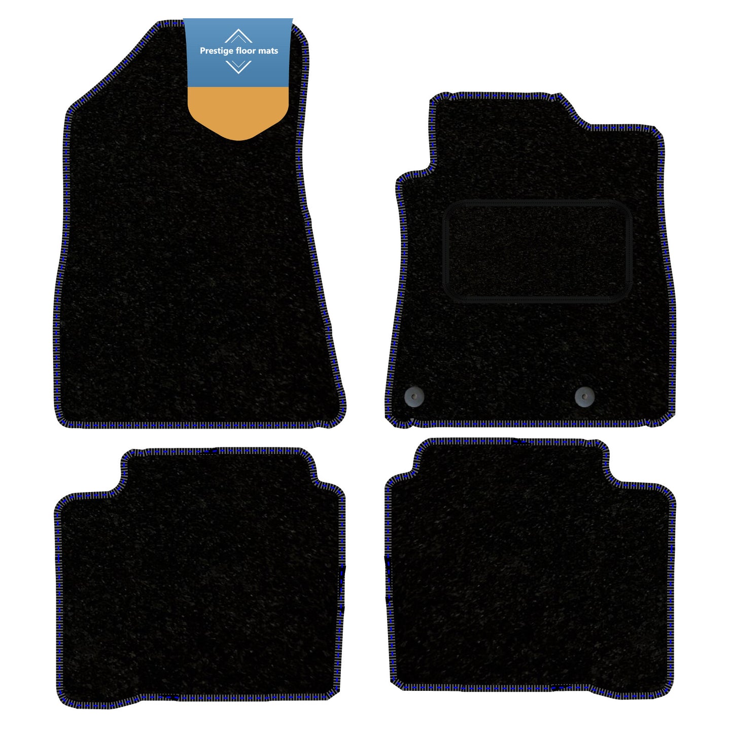 Fits Kia Niro PHEV 2022 On Black Carpet with Coloured Stitch Edge