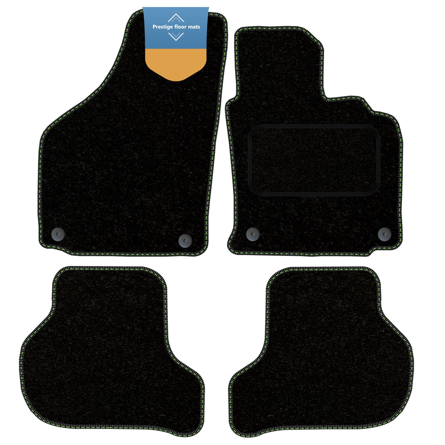 Fits VW Golf MK5 2007-2008 Round Clip Fully Tailored Car Floor Mat