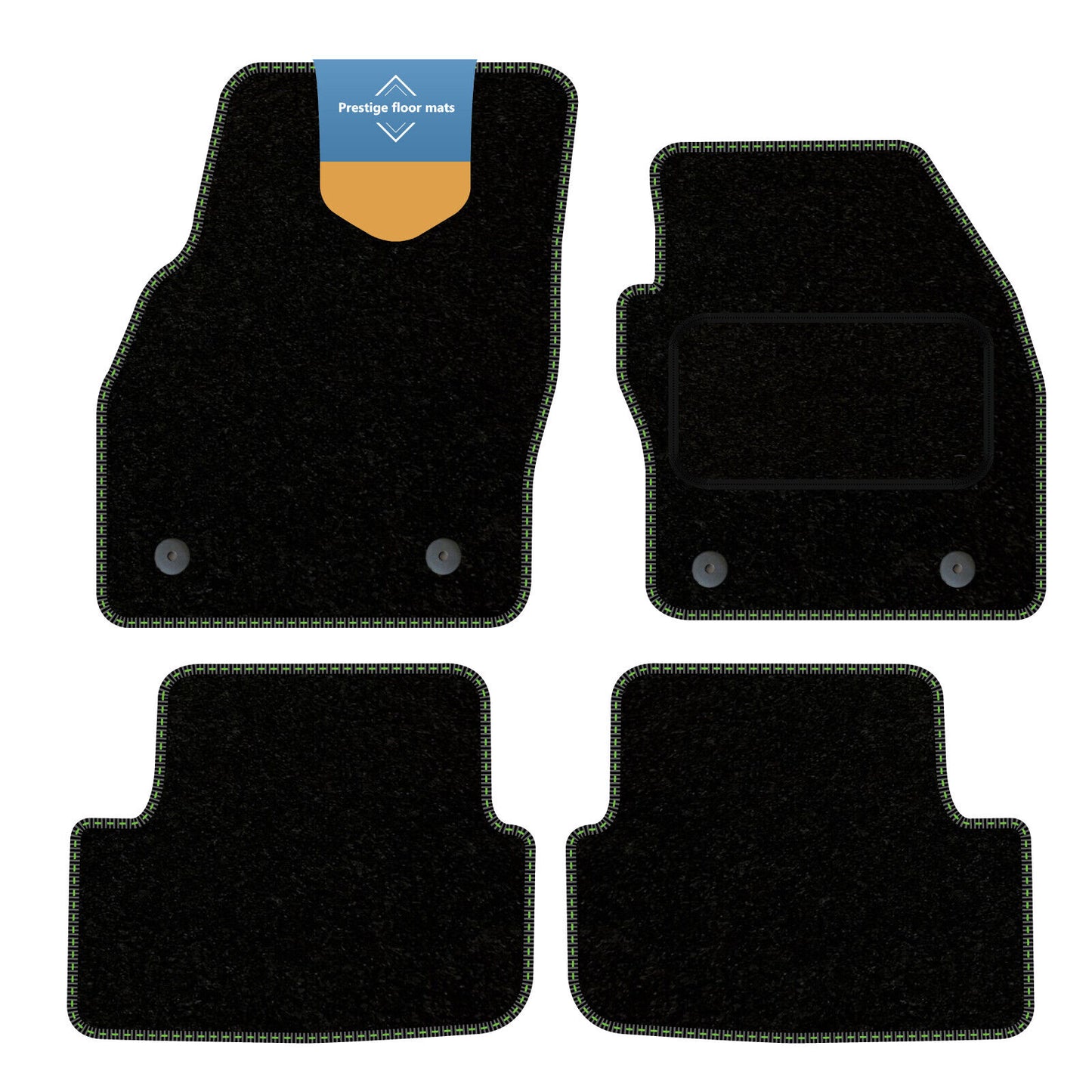 Fits Skoda Fabia 2022 on  Black Carpet with Coloured Stitch Edge
