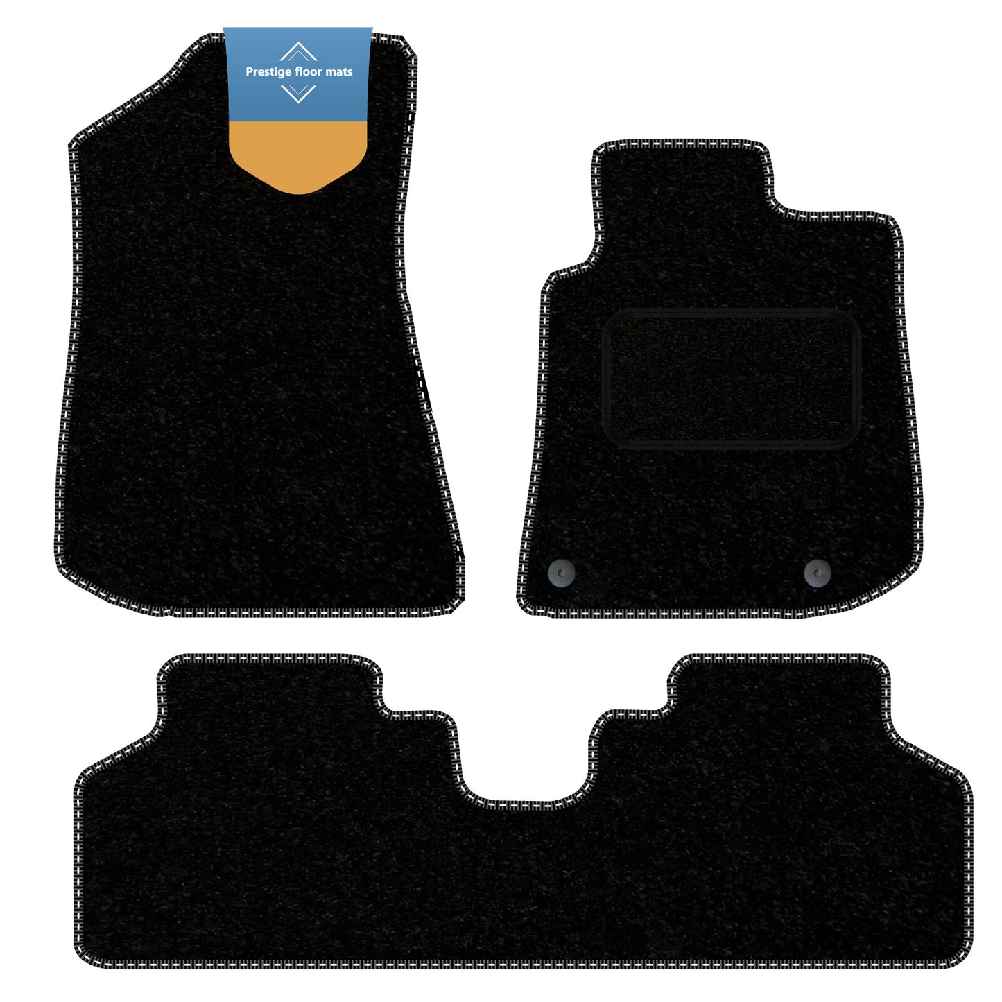 Fits Kia Niro HEV 2022 On Black Carpet with Coloured Stitch Edge