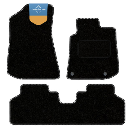 Fits Kia Niro HEV 2022 On Black Carpet with Coloured Stitch Edge