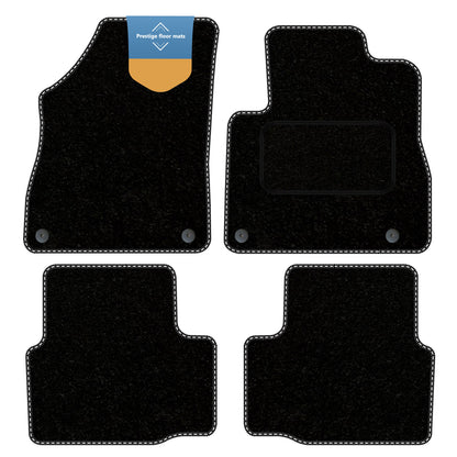 Fits Vauxhall Astra K 2015-2022 Black Carpet with Coloured Stitch Edge