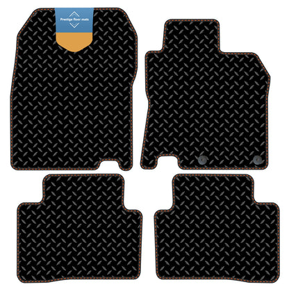 Fits Nissan Qashqai 2014-2021 Black 3mm Rubber with Coloured Stitch Edge