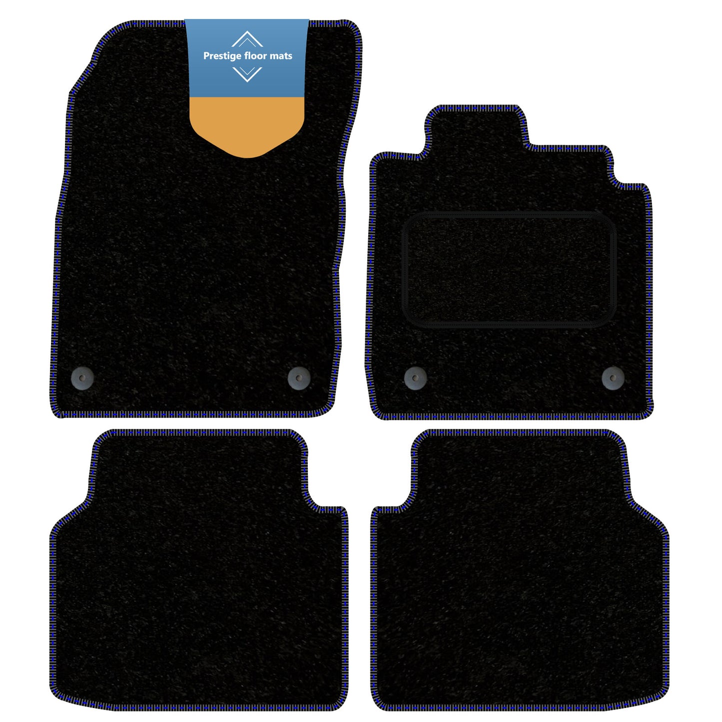 Fits Skoda Enyaq 2021 on Black Carpet with Coloured Stitch Edge