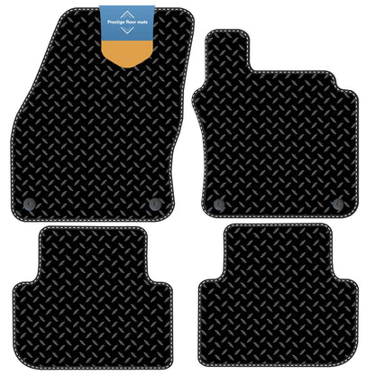 Fits Volkswagen Tiguan 2016 On  Black 3mm Rubber with Coloured Stitch Edge