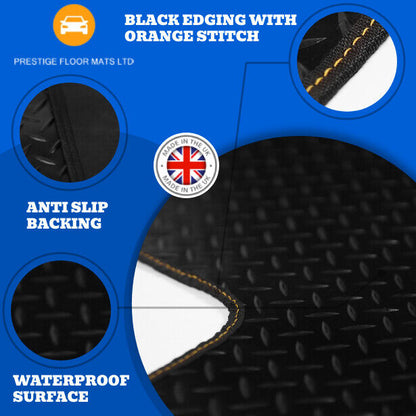 Fits BENTLEY CONTINENTAL GT 2003-2010 with clips in Fully Tailored Floor Mat Set