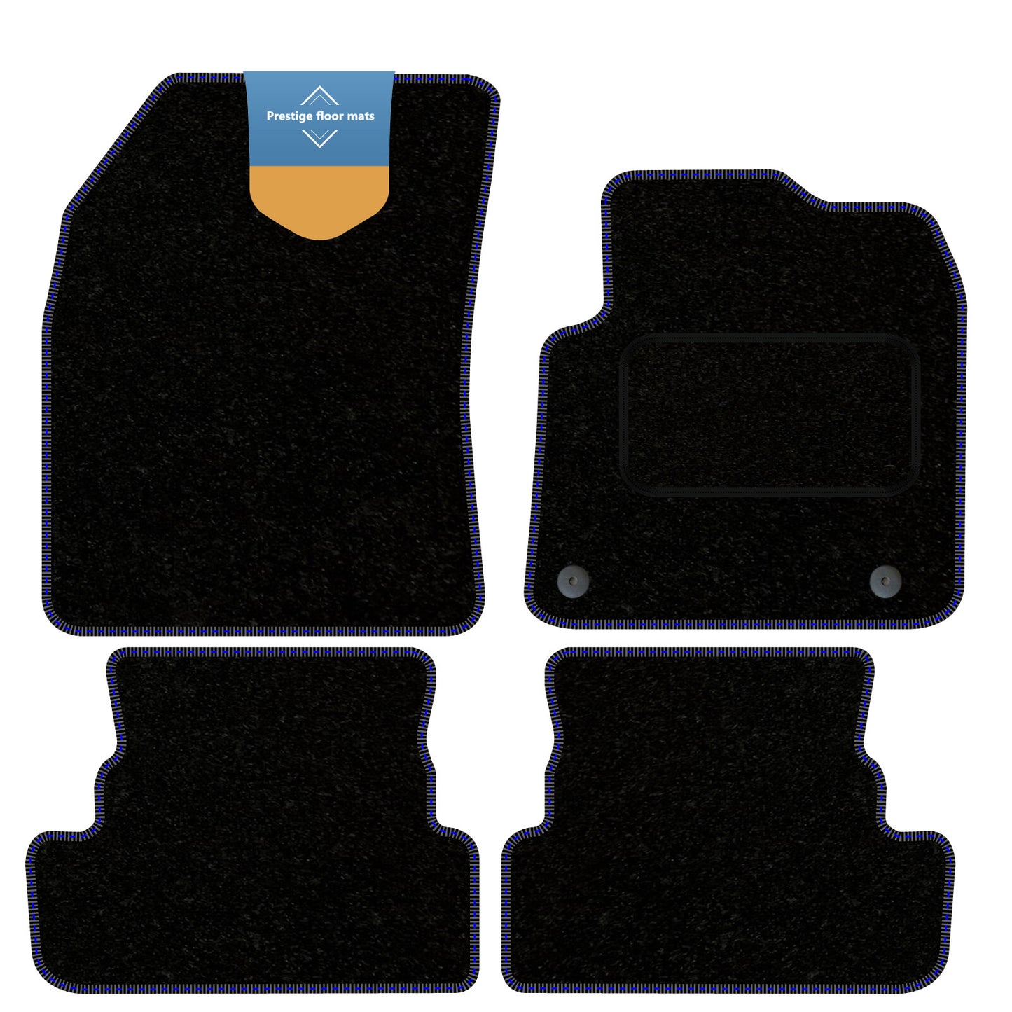 Fits Vauxhall Grandland PHEV 2020 on Black Carpet with Coloured Stitch Edge