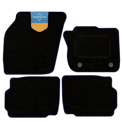 Fits Ford Mondeo MK5 2015-2023 Black Carpet with Coloured Stitch Edge