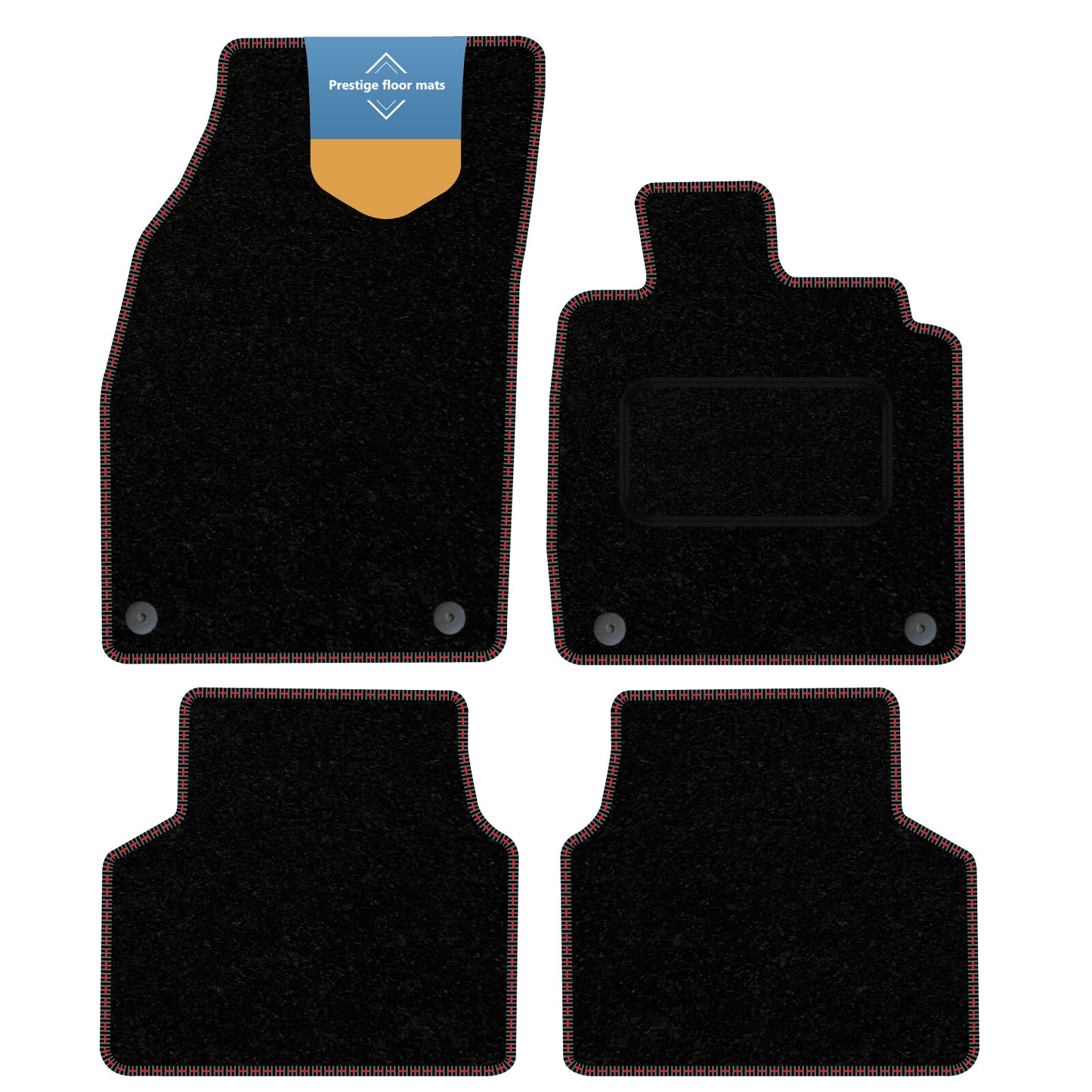Fits Volkswagen ID.3 2020 on Black Carpet with Coloured Stitch Edge