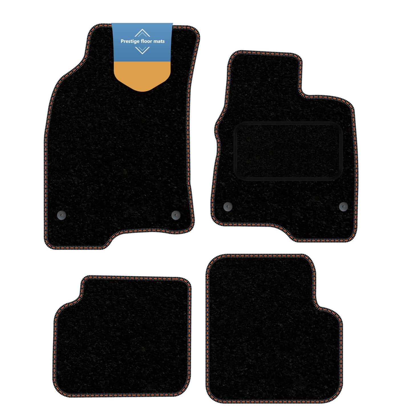 Fits Fiat Panda Mild Hybrid 2020 on Black Carpet with Coloured Stitch Edge
