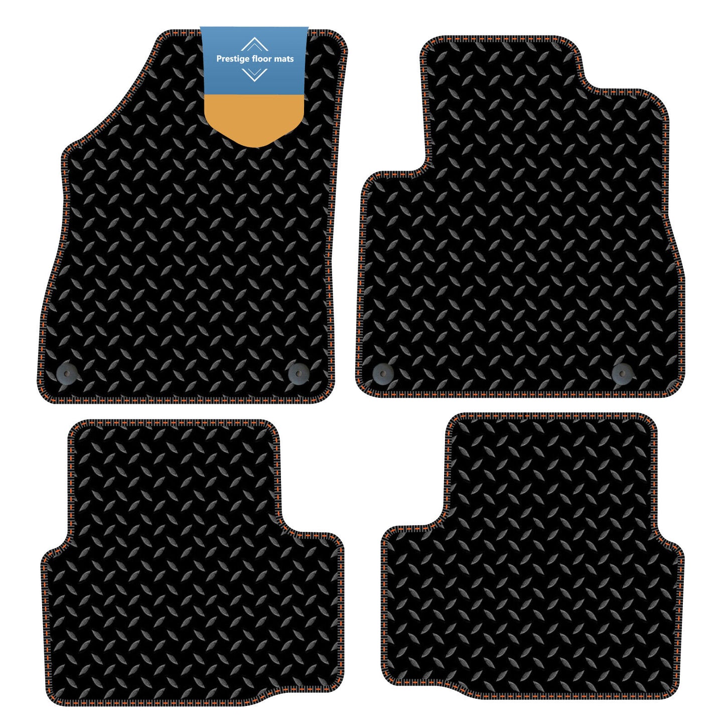 Fits Vauxhall Astra K 2015-2021 Black 3mm Rubber with Coloured Stitch Edge