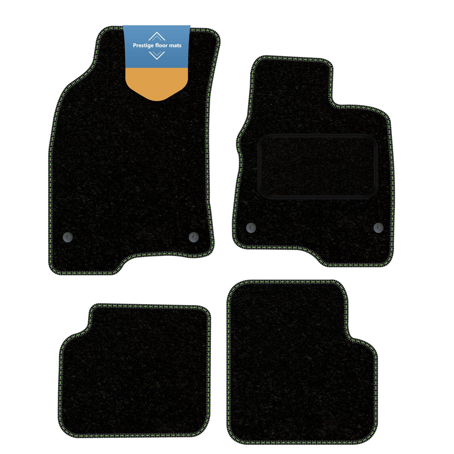 Fits Fiat Panda Mild Hybrid 2020 on Black Carpet with Coloured Stitch Edge
