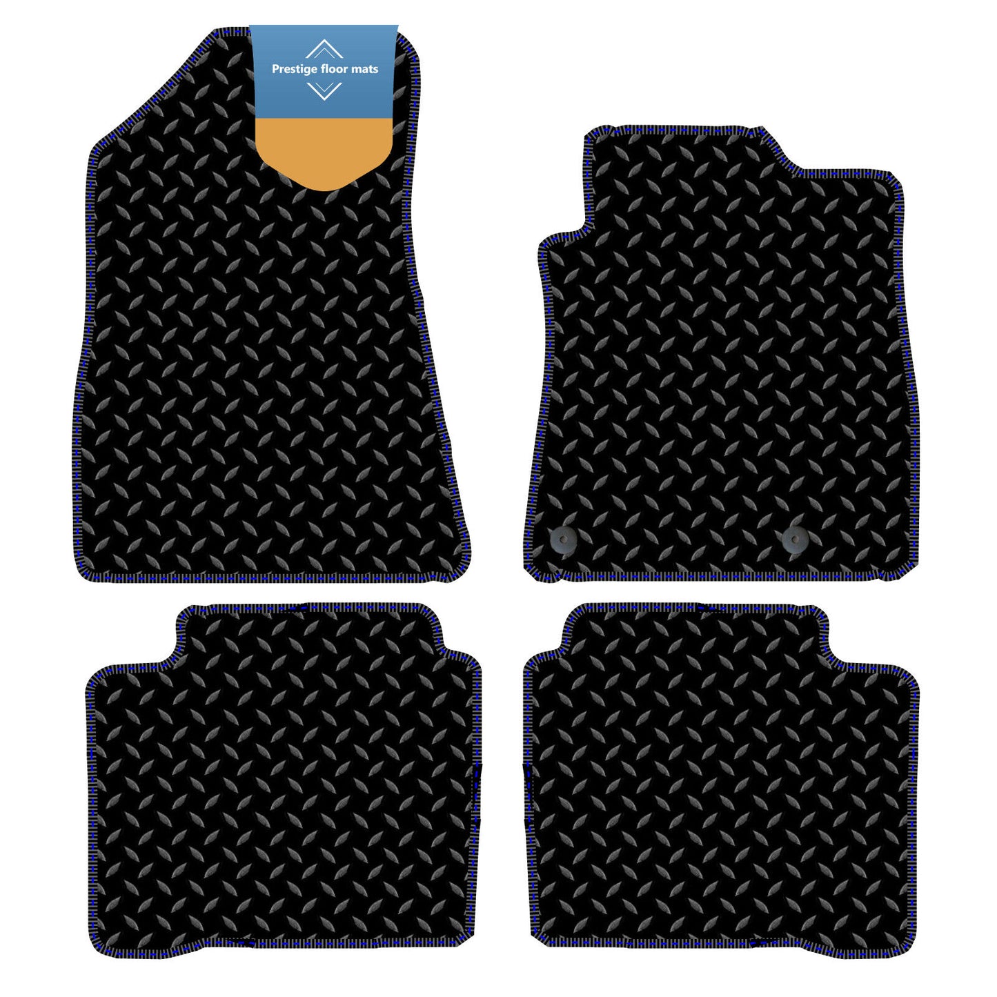 Fits Kia Niro PHEV 2022 On Black 3mm Rubber with Coloured Stitch Edge