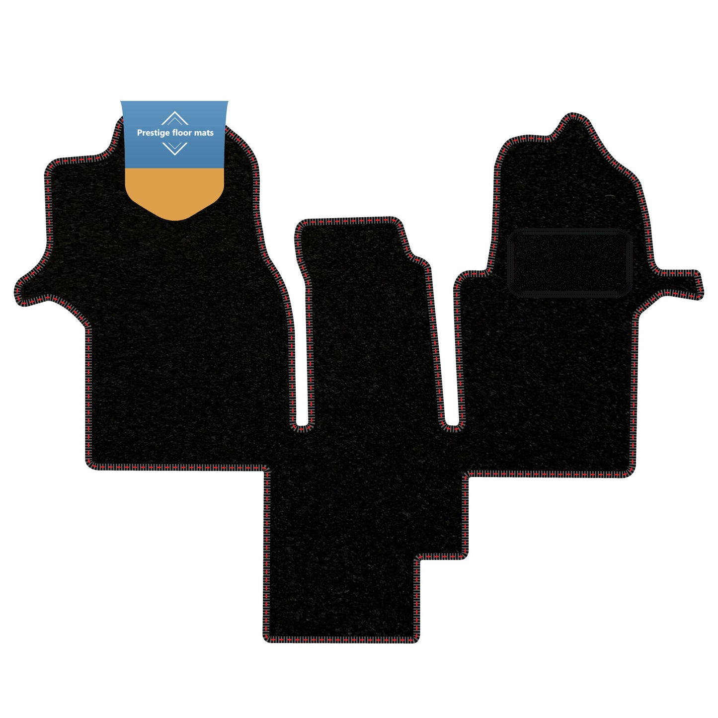 Fits MAN TGE Motorhome 2017 On Black Carpet with Coloured Stitch Edge