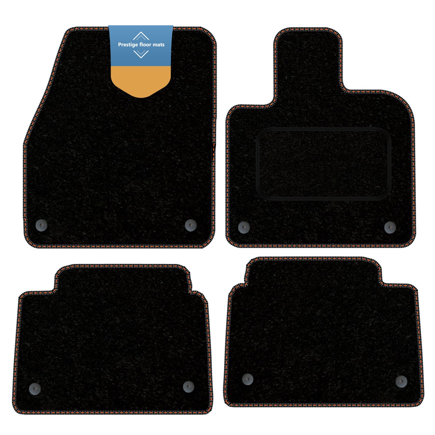 Fits Land Rover Discovery Sport PHEV 2020 on Carpet with Coloured Stitch Edge