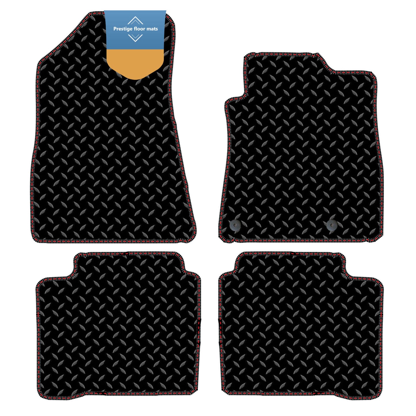 Fits Kia Niro PHEV 2022 On Black 3mm Rubber with Coloured Stitch Edge