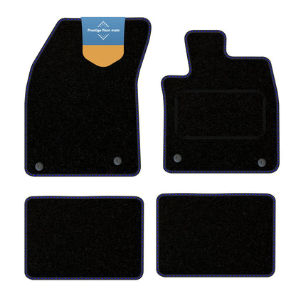 Fits Ford Focus 2018 On Black Carpet with Coloured Stitch Edge