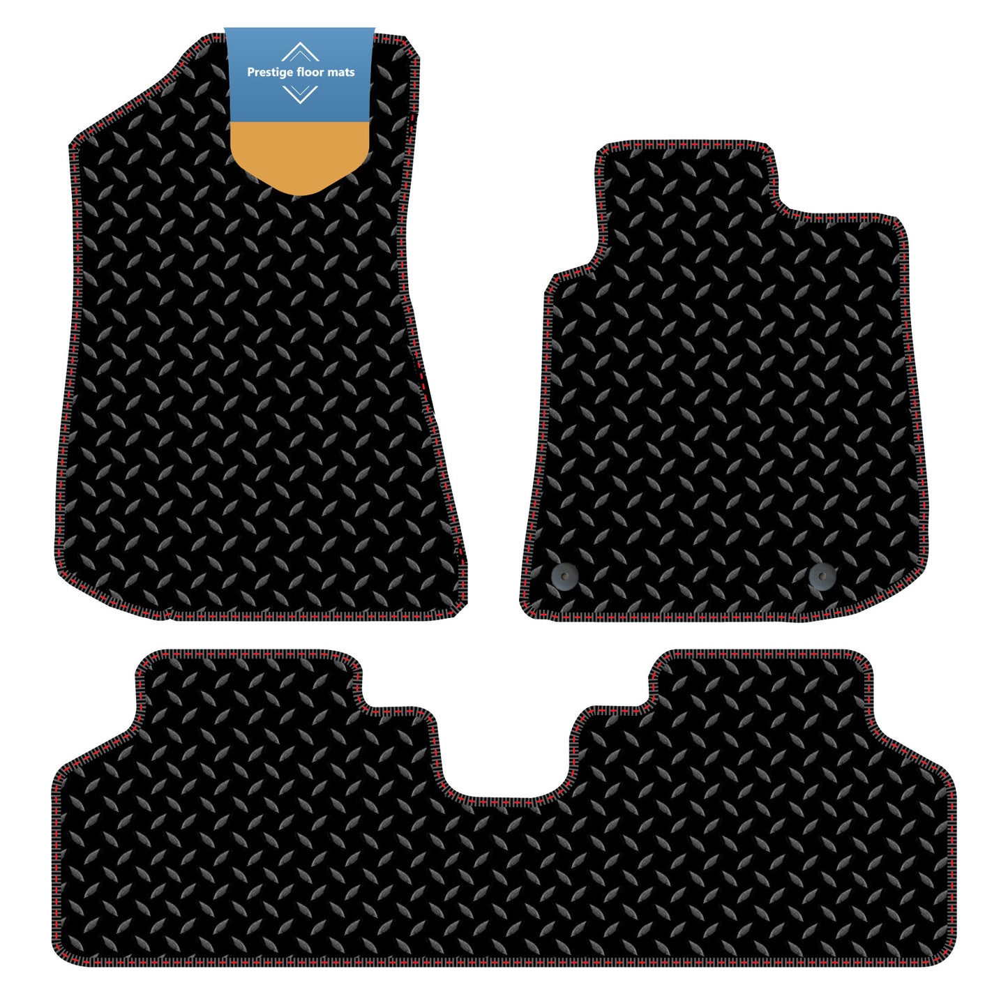 Fits Kia Niro HEV 2022 On Black 3mm Rubber with Coloured Stitch Edge