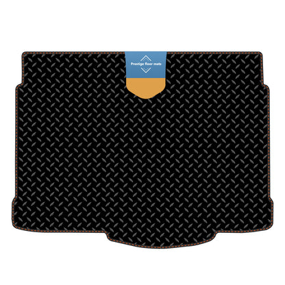 Fits Vauxhall Corsa D 2007-2014 Boot Mat in 3mm Rubber with Coloured Stitch Edge