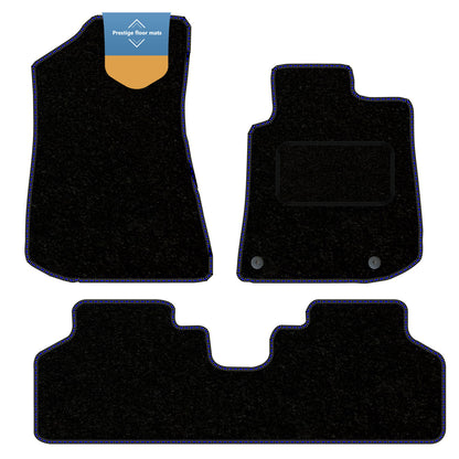 Fits Kia Niro HEV 2022 On Black Carpet with Coloured Stitch Edge