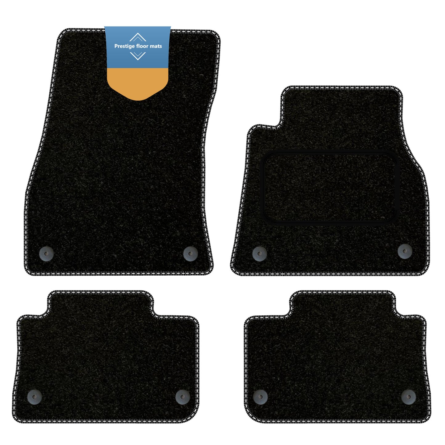 Fits Audi E-Tron 2018 on Black Carpet with Coloured Stitch Edge