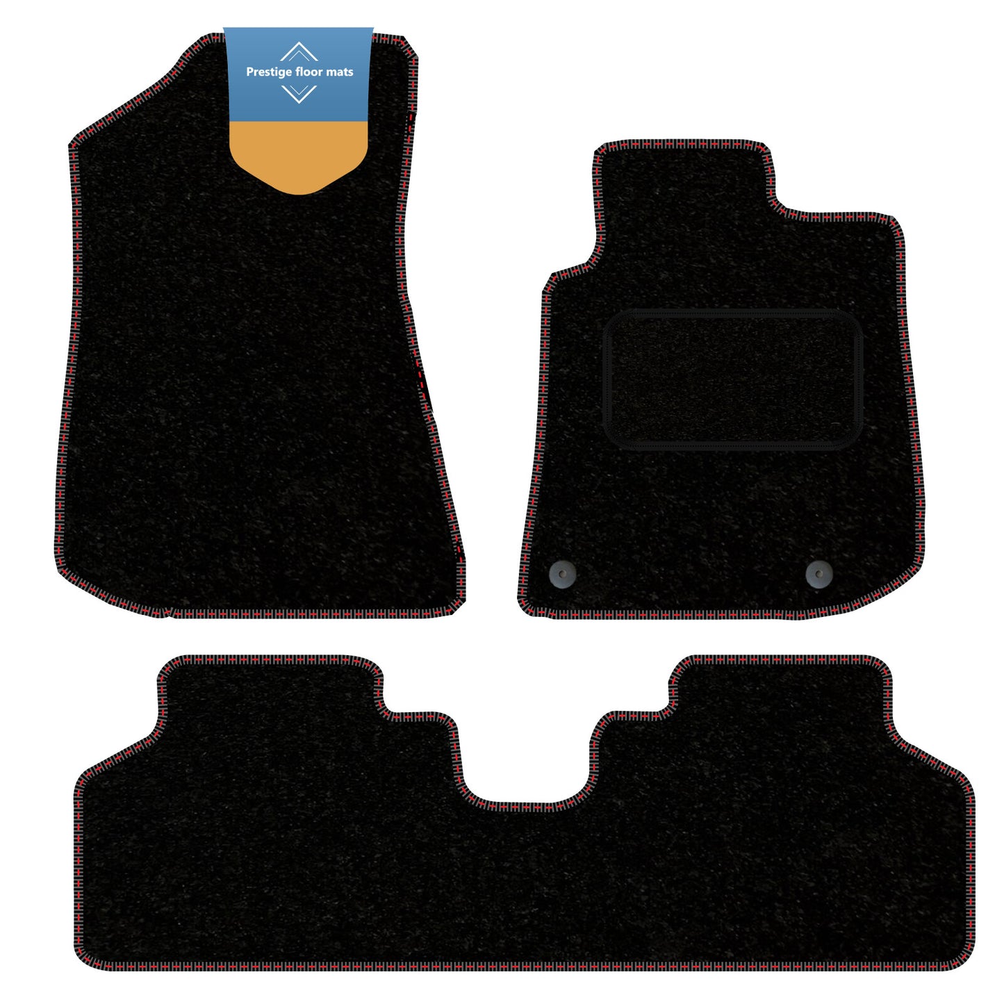 Fits Kia Niro HEV 2022 On Black Carpet with Coloured Stitch Edge