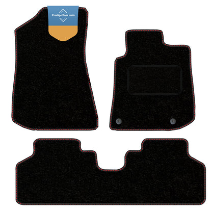 Fits Kia Niro HEV 2022 On Black Carpet with Coloured Stitch Edge