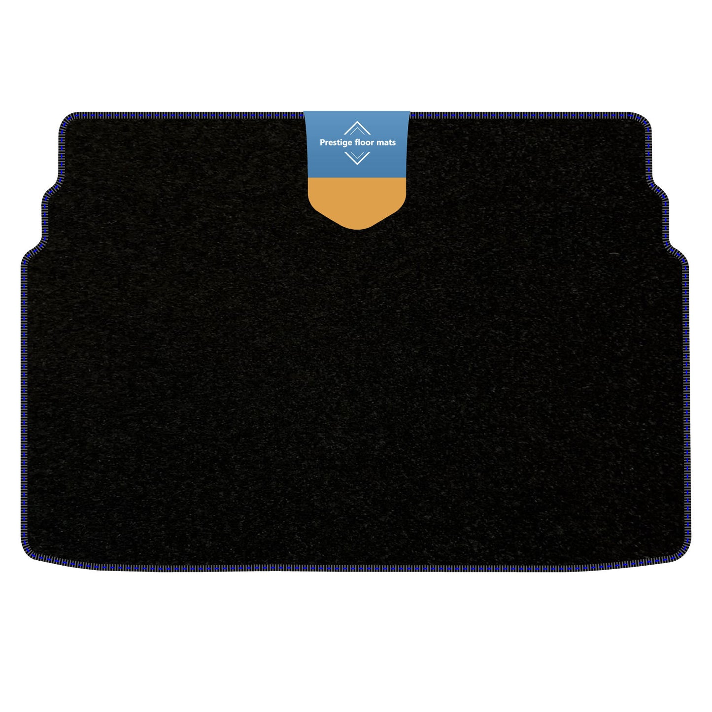 Fits Vauxhall Crossland 2017 On Boot Mat Black Carpet with Coloured Stitch Edge