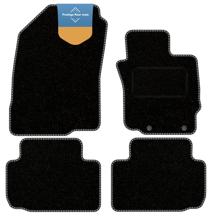 Fits Mitsubishi Eclipse Cross Auto 2018- Black Carpet with Coloured Stitch Edge