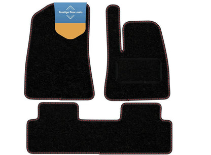 Fits Tesla Model 3 2017-2020 Black Carpet with Coloured Stitch Edge