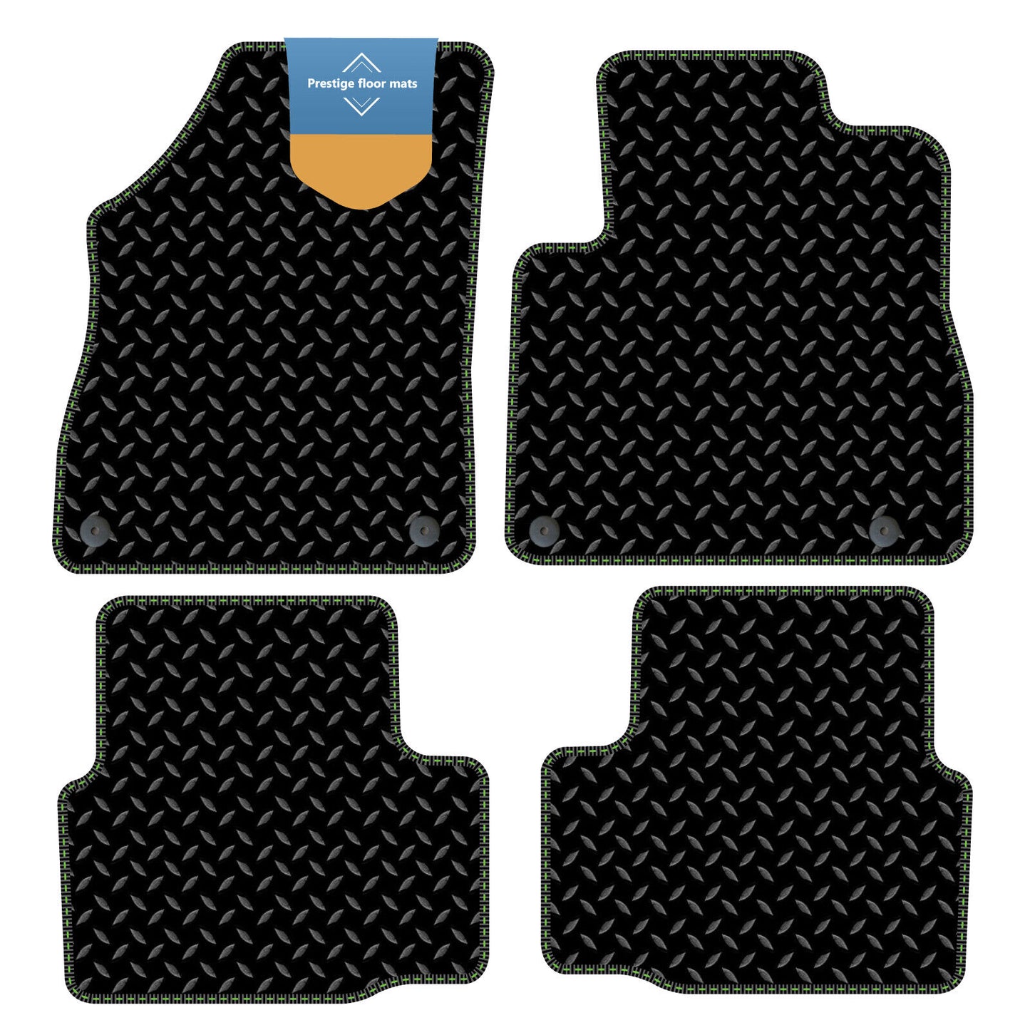 Fits Vauxhall Astra K 2015-2021 Black 3mm Rubber with Coloured Stitch Edge