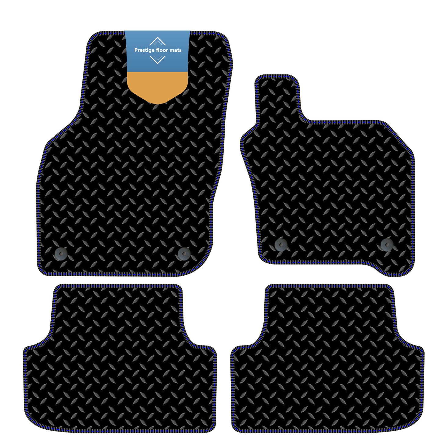 Fits Audi A3 MHEV E TRON G TRON 2020 on 3mm Rubber with Coloured Stitch Edge