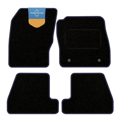 Fits Ford focus 2011-2015 Black Carpet with Coloured Stitch Edge