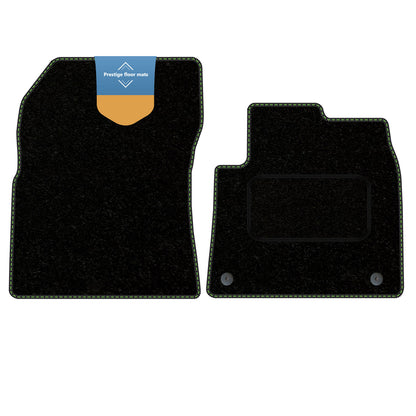 Fits Citroen Berlingo Van 2019 on Black Carpet with Coloured Stitch Edge