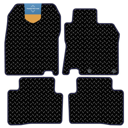 Fits Nissan Qashqai 2014-2021 Black 3mm Rubber with Coloured Stitch Edge