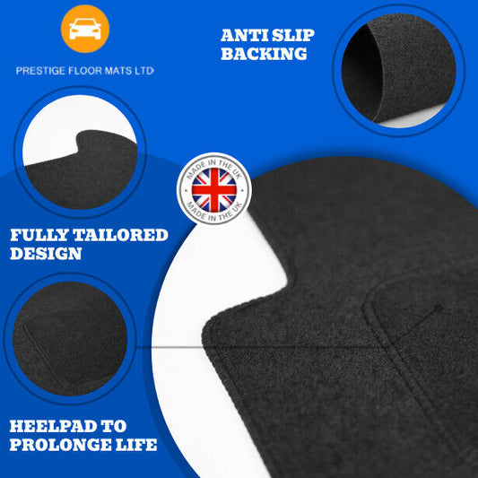 Fits VOLKSWAGEN  GOLF 4 R32 1997-2004 (ROUND CLIPS) Fully Tailored Floor Mat S