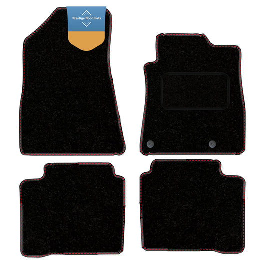 Fits Kia Niro PHEV 2022 On Black Carpet with Coloured Stitch Edge