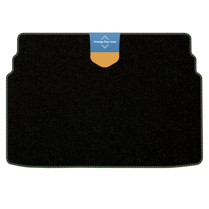 Fits Vauxhall Crossland 2017 On Boot Mat Black Carpet with Coloured Stitch Edge