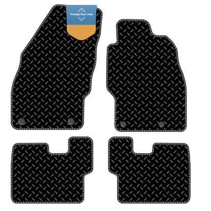 Fits Vauxhall Corsa D 2007-2014 Black 3mm Rubber with Coloured Stitch Edge