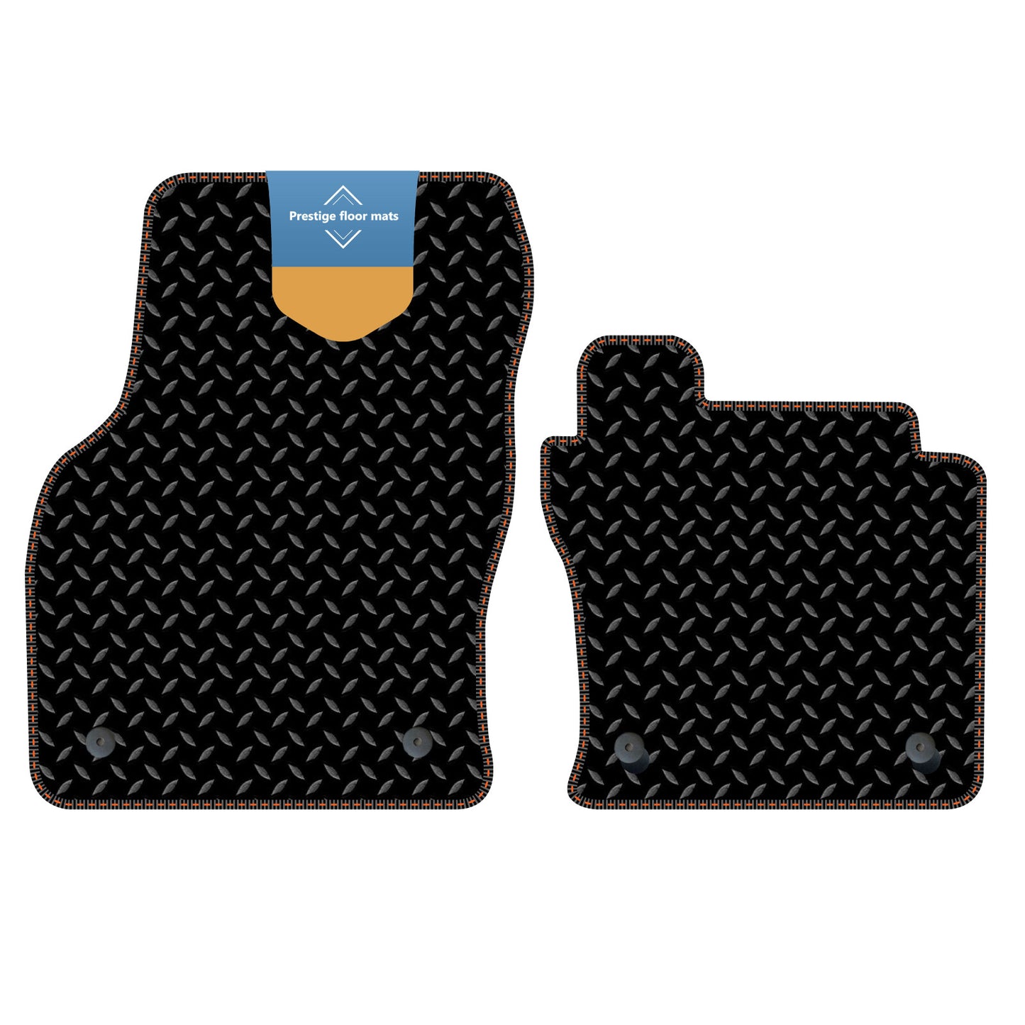 Fits Volkswagen Caddy Van 2021 on Black 3mm Rubber with Coloured Stitch Edge