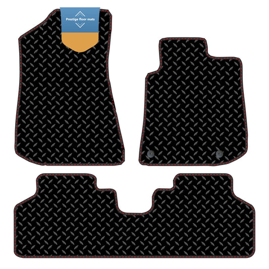 Fits Kia Niro HEV 2022 On Black 3mm Rubber with Coloured Stitch Edge