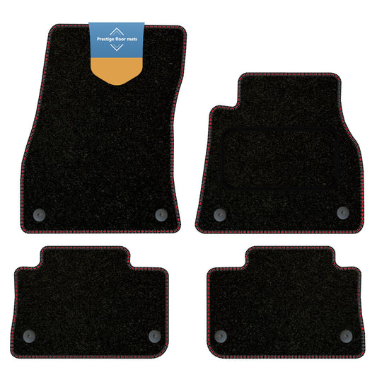 Fits Audi E-Tron 2018 on Black Carpet with Coloured Stitch Edge