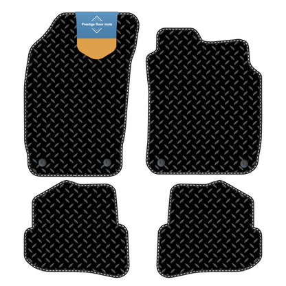 Fits Audi A1 2010-2018 Black 3mm Rubber with Coloured Stitch Edge