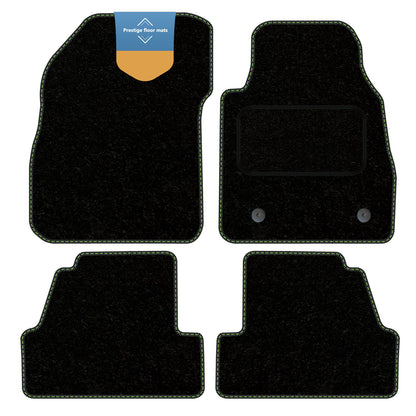 Fits Vauxhall Mokka 2012-2020 RHD Black Carpet with Coloured Stitch Edge