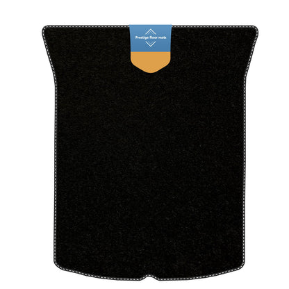 Fits Tesla 3 2017 on Boot Mat Black Carpet with Coloured Stitch Edge
